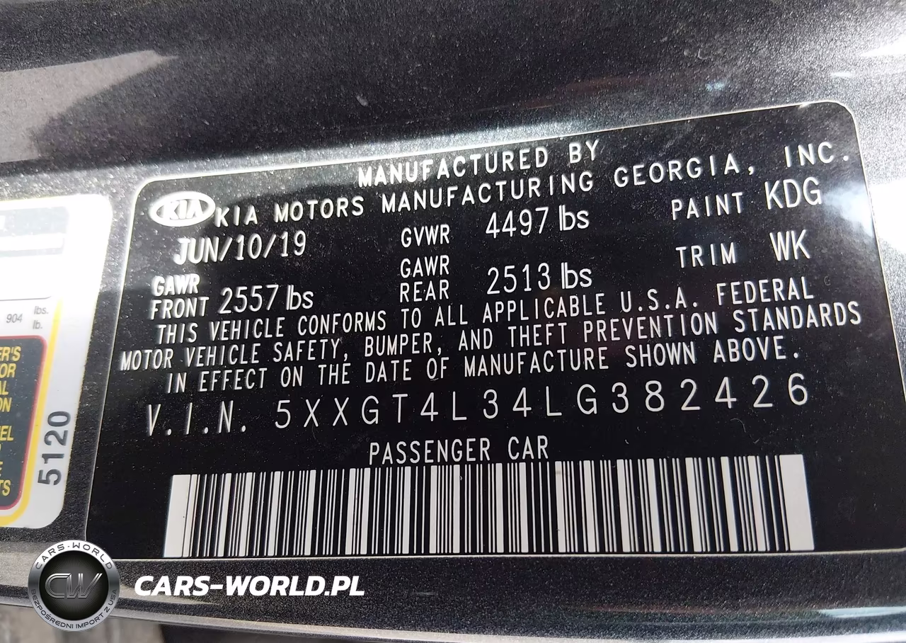 2020 Kia Optima Lx VIN:5XXGT4L34LG382426 - 9