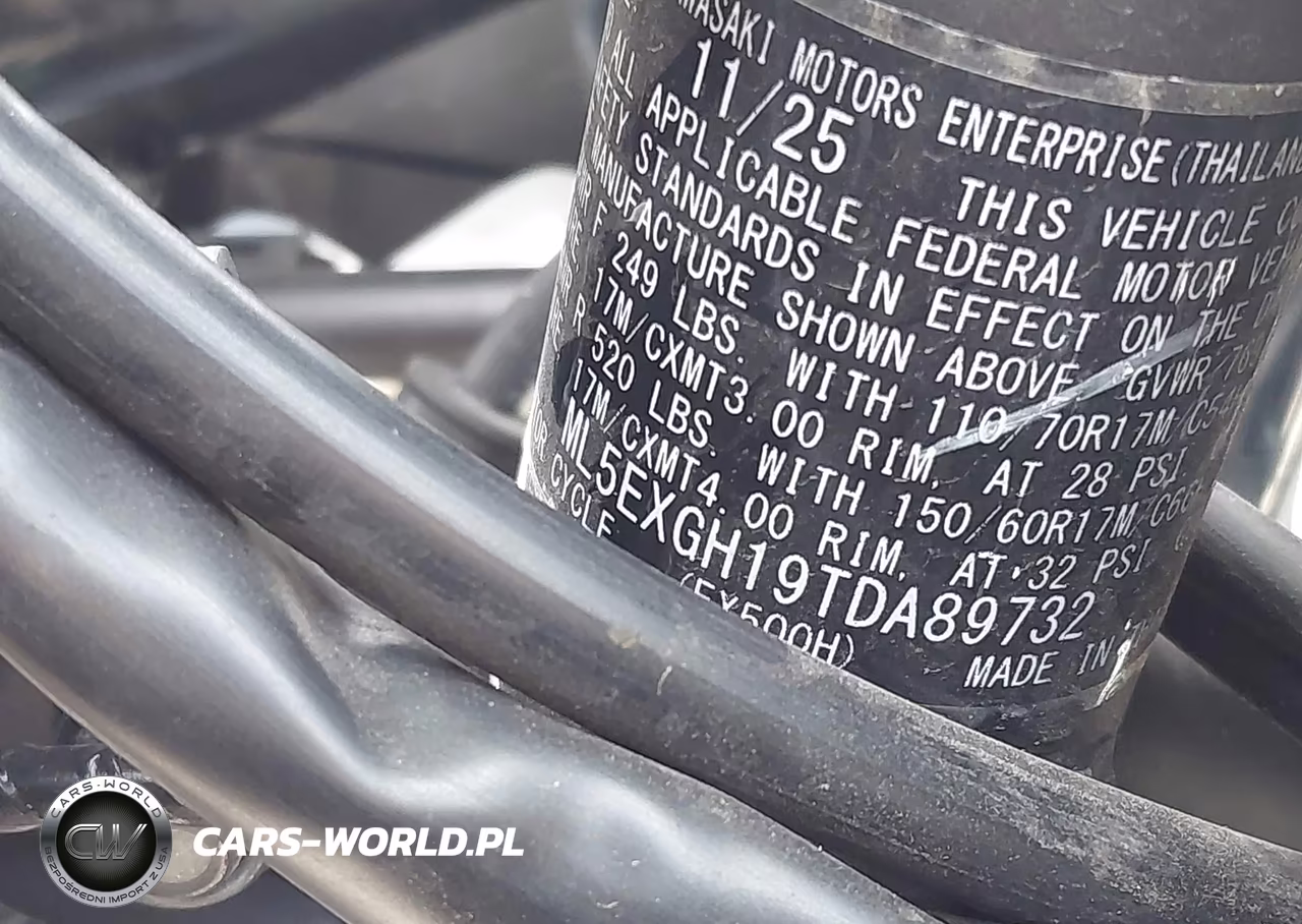 2026 Kawasaki Ex500 H VIN:ML5EXGH19TDA89732 - 10
