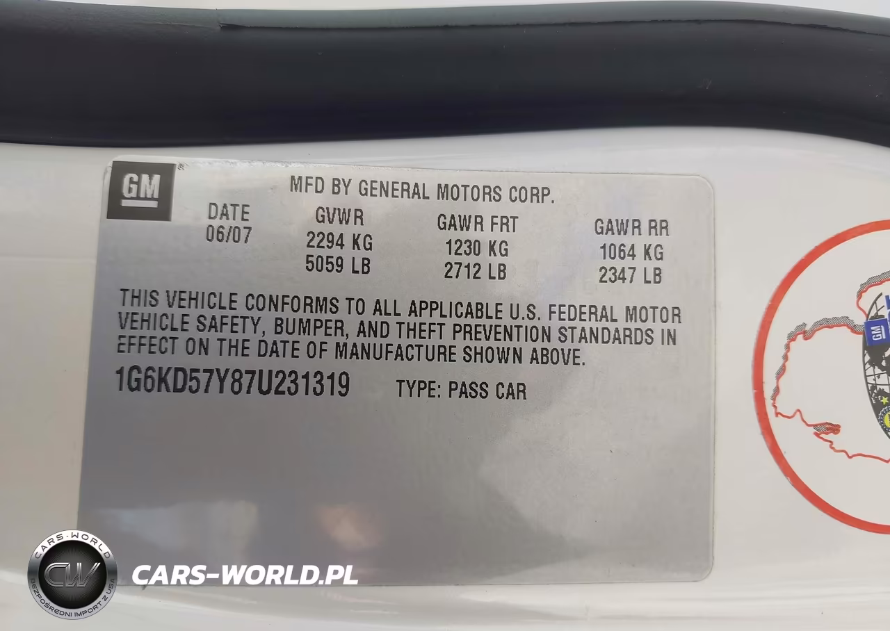 2007 Cadillac Dts Luxury I VIN:1G6KD57Y87U231319 - 9