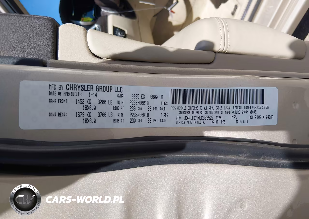 2014 Jeep Grand Cherokee Overland VIN:1C4RJFCMXEC393520 - 9