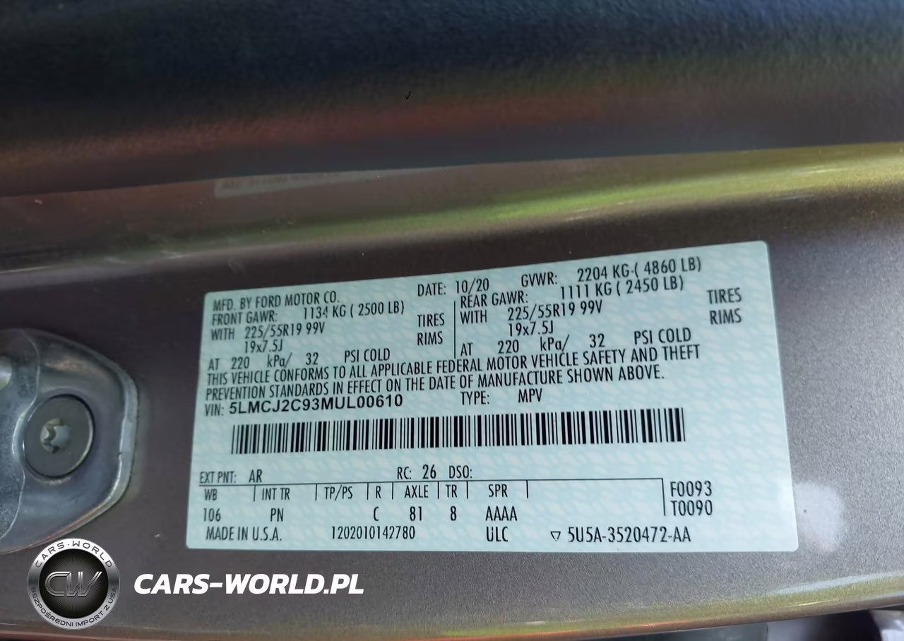 2021 Lincoln Corsair Reserve VIN:5LMCJ2C93MUL00610 - 9