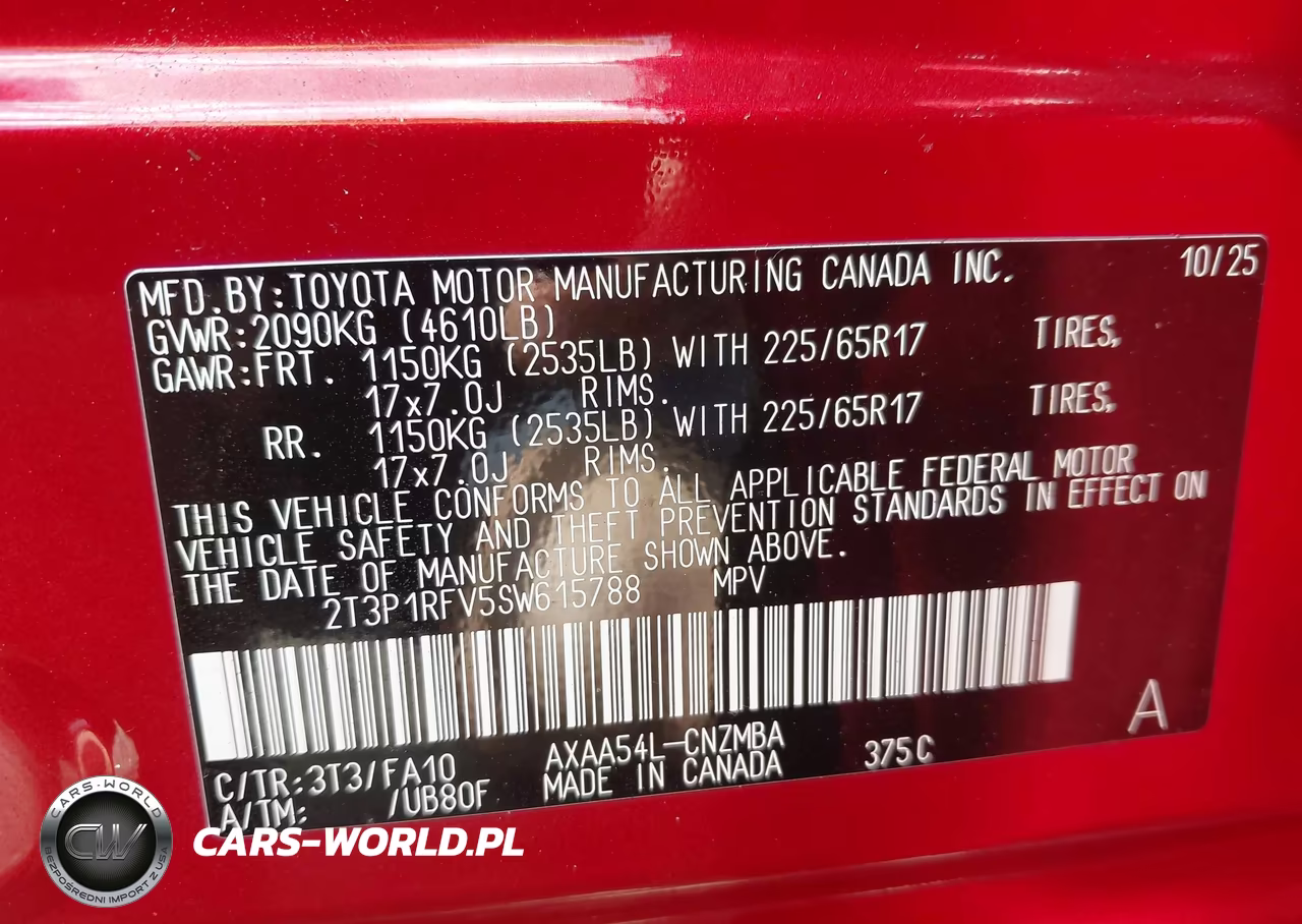 2025 Toyota Rav4 Xle VIN:2T3P1RFV5SW615788 - 9