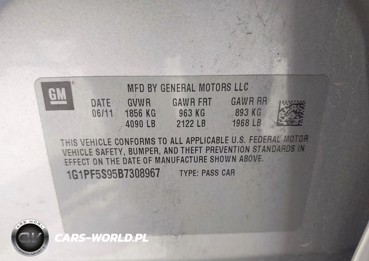 2011 Chevrolet Cruze 1Lt VIN:1G1PF5S95B7308967 - 9