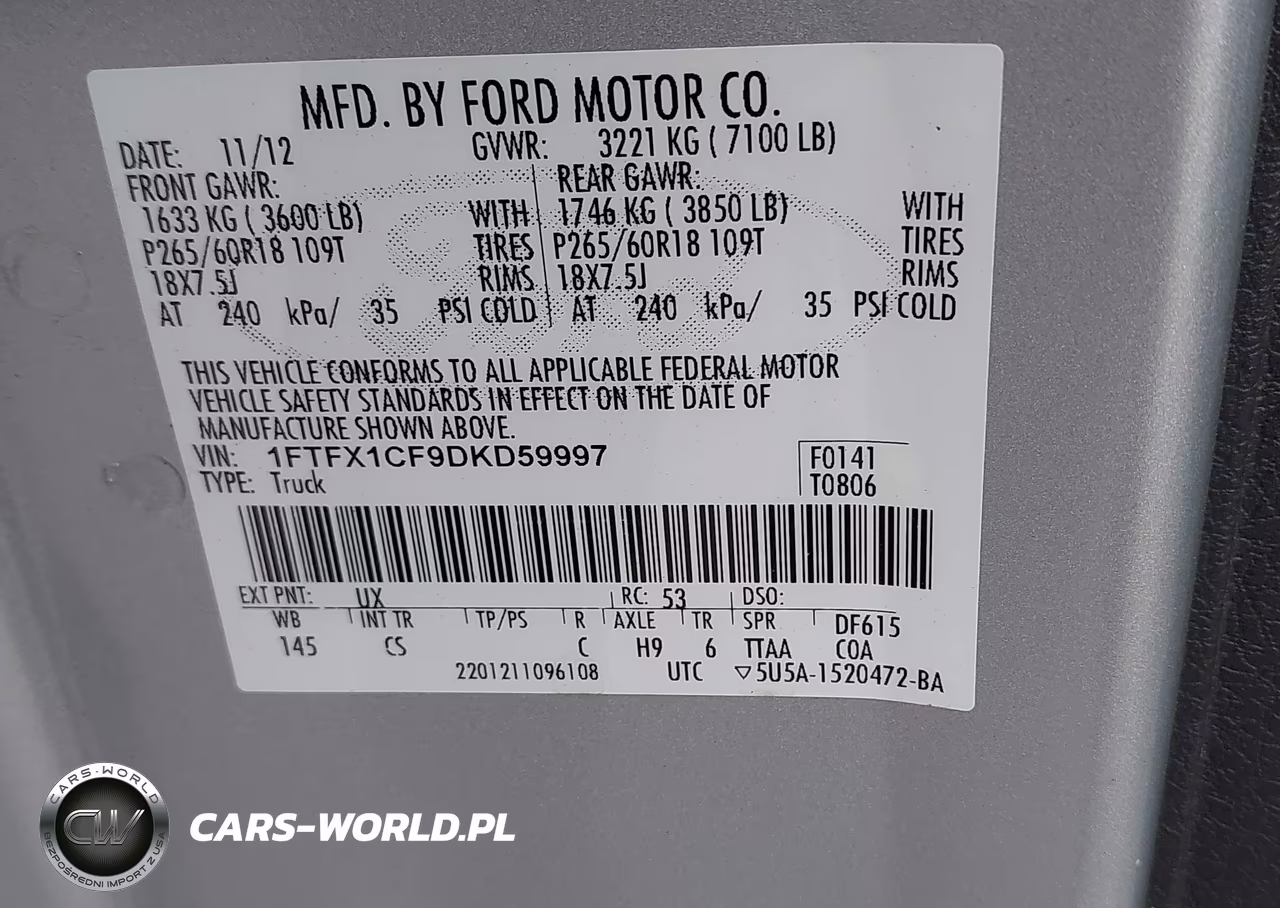 2013 Ford F-150 Stx VIN:1FTFX1CF9DKD59997 - 9