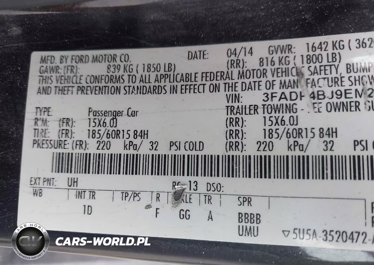 2014 Ford Fiesta Se VIN:3FADP4BJ9EM232357 - 9