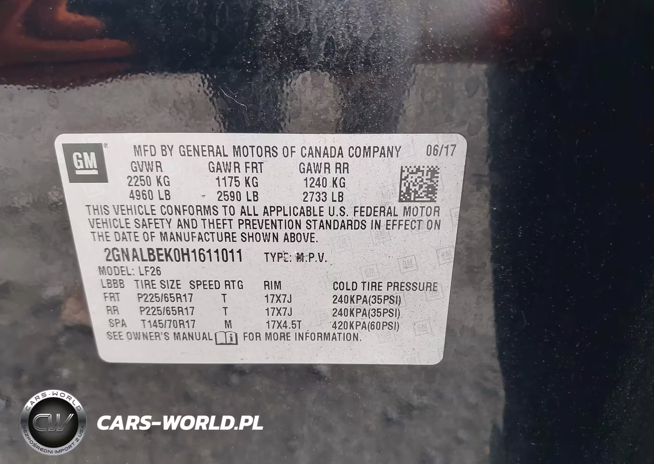 2017 Chevrolet Equinox Ls VIN:2GNALBEK0H1611011 - 9