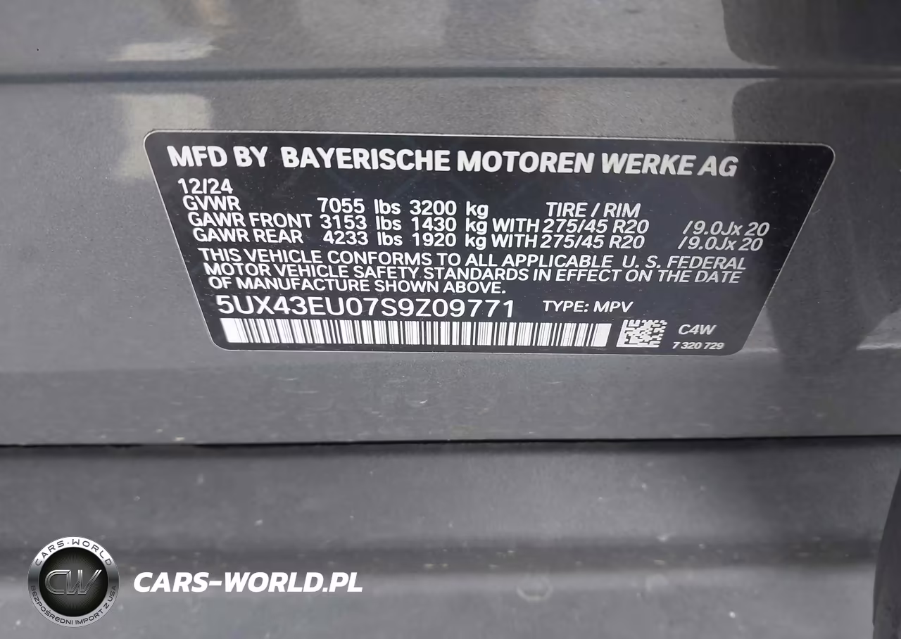2025 BMW X5 Phev xDrive50E VIN:5UX43EU07S9Z09771 - 9