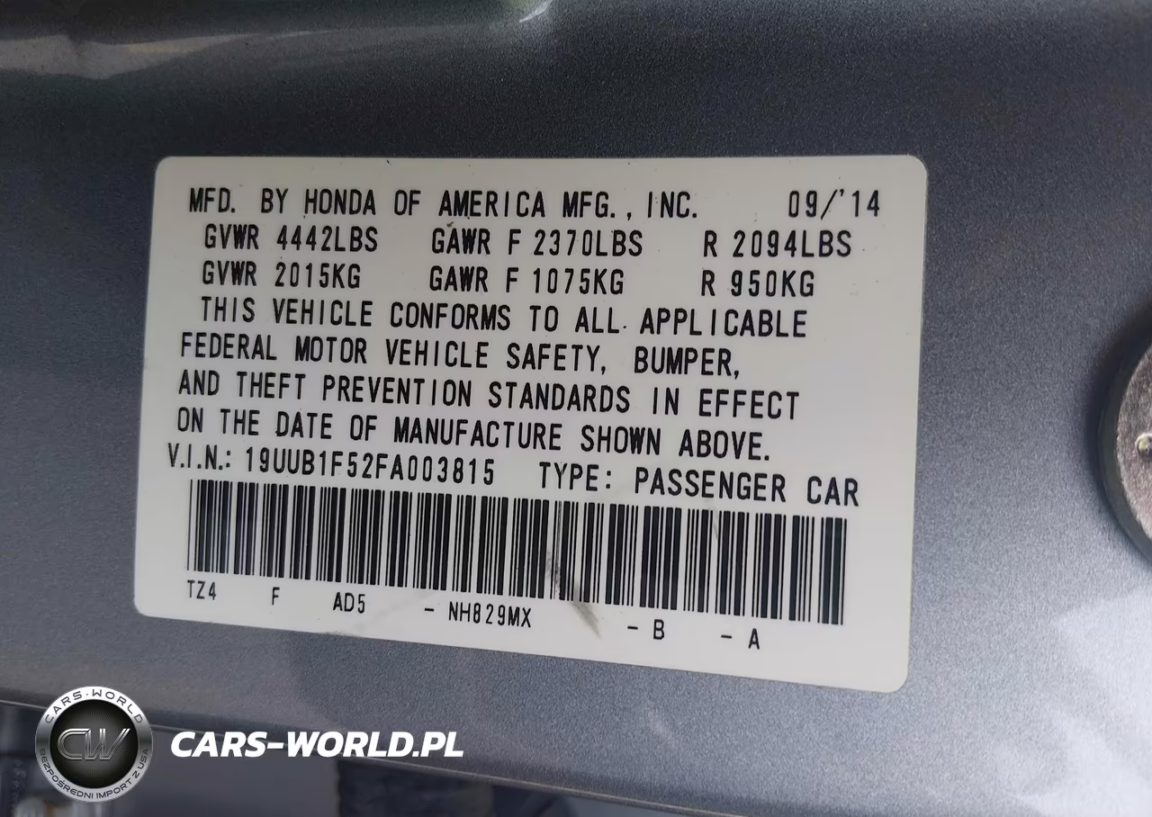 2015 Acura Tlx Tech VIN:19UUB1F52FA003815 - 9