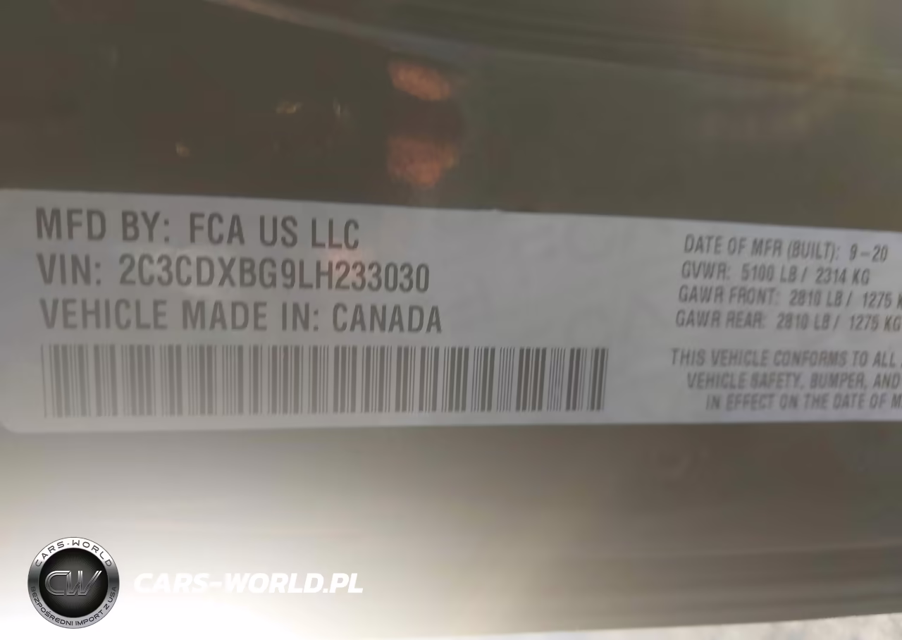 2020 Dodge Charger Sxt Rwd VIN:2C3CDXBG9LH233030 - 9