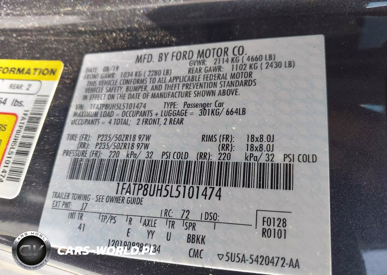 2020 Ford Mustang Ecoboost Premium VIN:1FATP8UH5L5101474 - 9