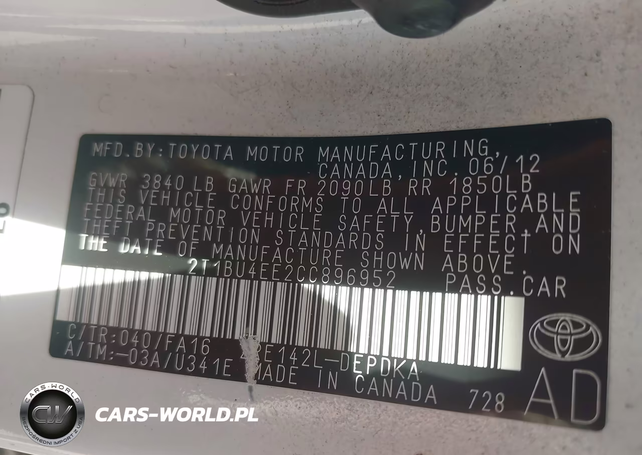 2012 Toyota Corolla L VIN:2T1BU4EE2CC896952 - 9