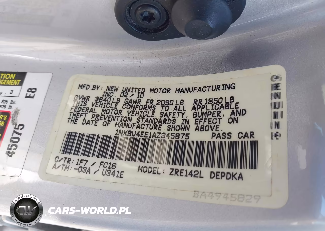 2010 Toyota Corolla Le VIN:1NXBU4EE1AZ345875 - 9