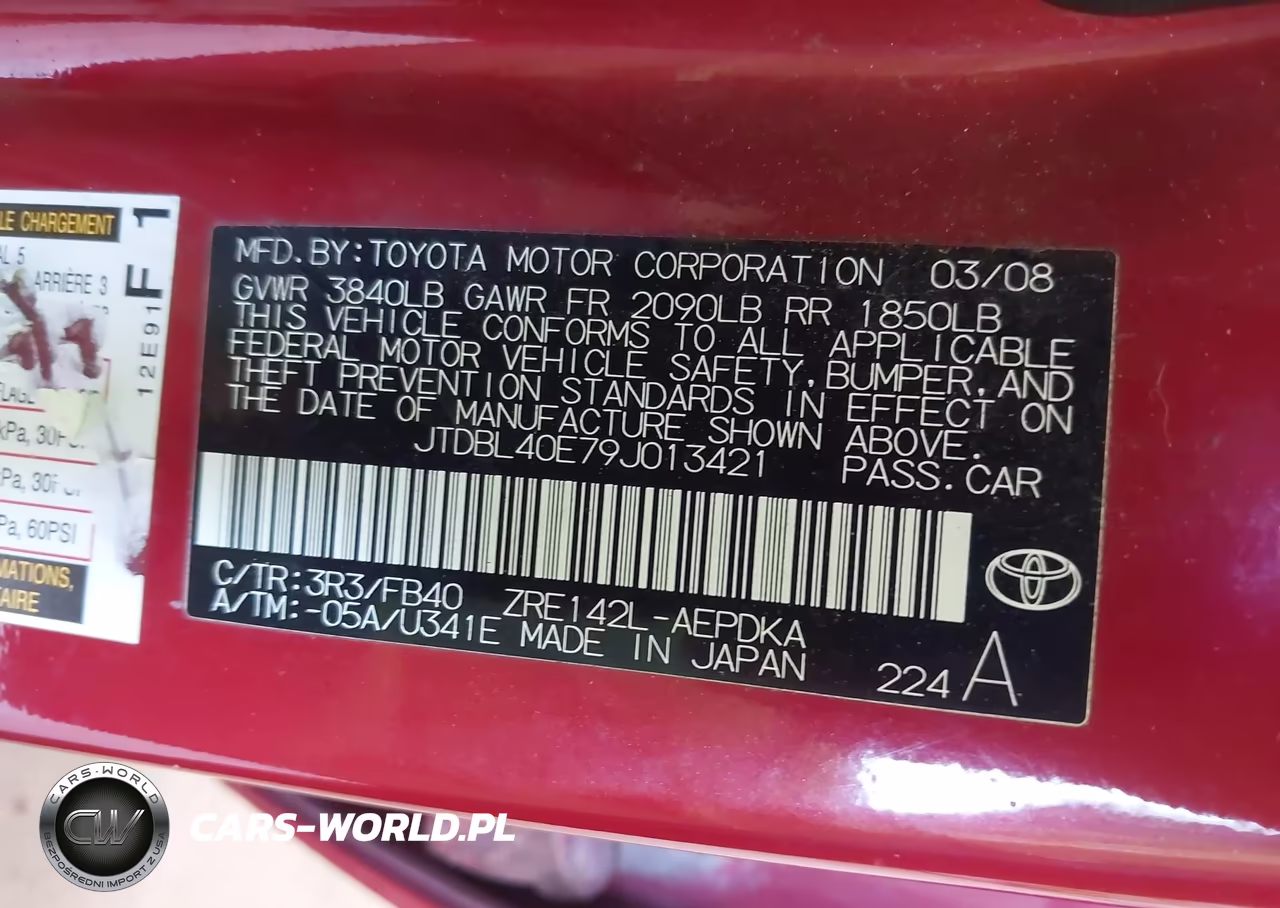 2009 Toyota Corolla VIN:JTDBL40E79J013421 - 9