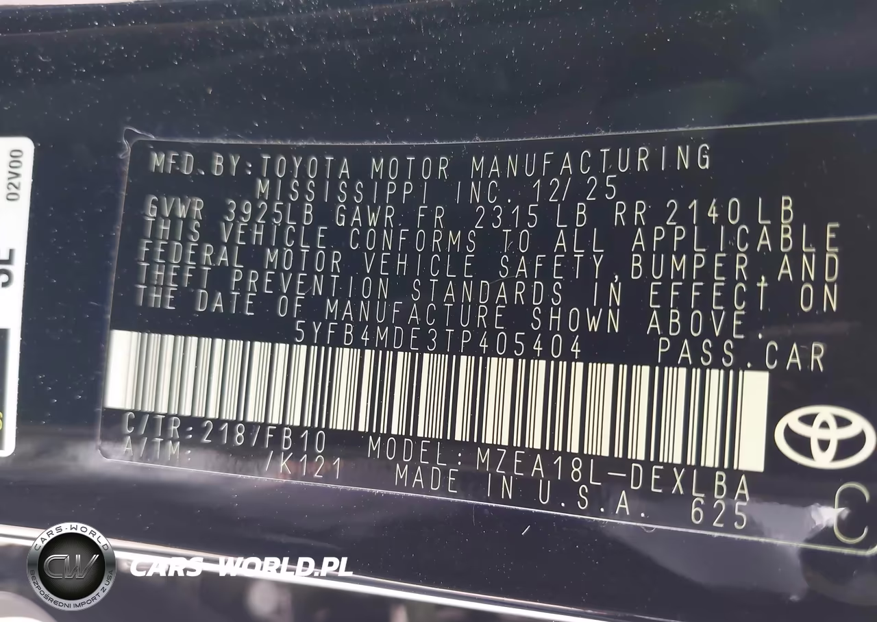 2026 Toyota Corolla Le VIN:5YFB4MDE3TP405404 - 9