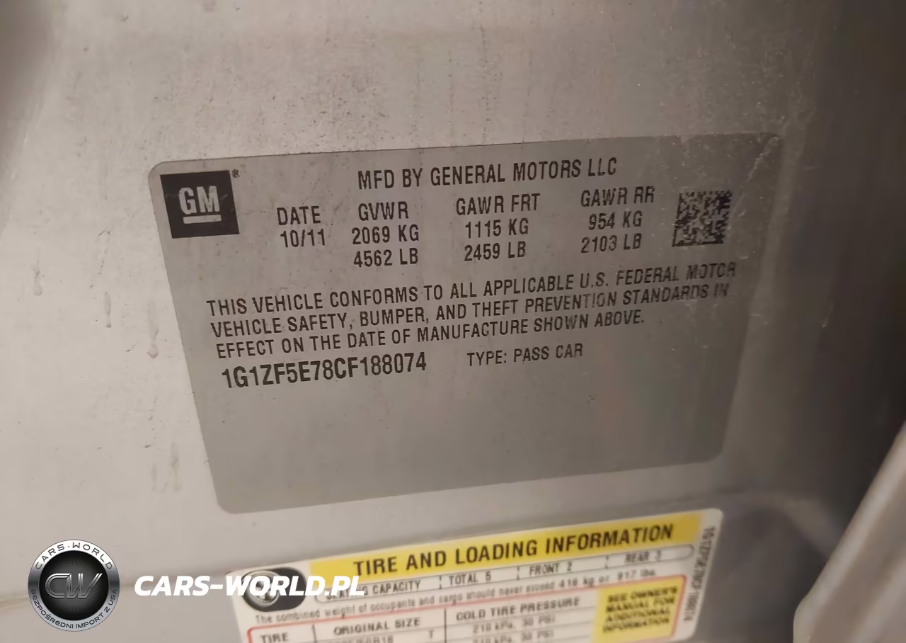 2012 Chevrolet Malibu 3Lt VIN:1G1ZF5E78CF188074 - 9