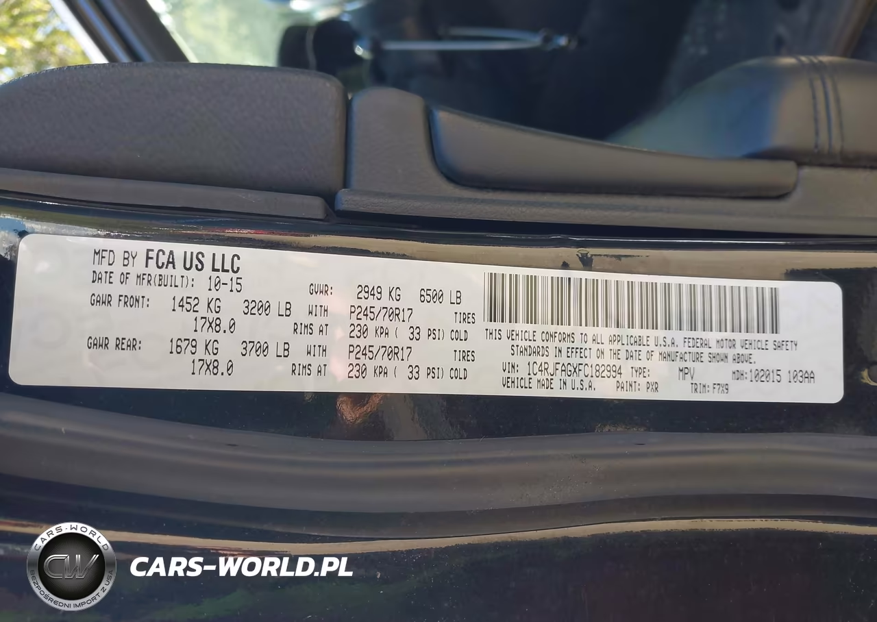 2015 Jeep Grand Cherokee Laredo VIN:1C4RJFAGXFC182994 - 9