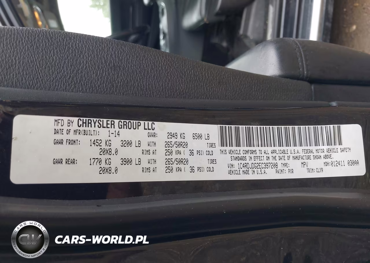 2014 Dodge Durango Limited VIN:1C4RDJDG2EC397208 - 9
