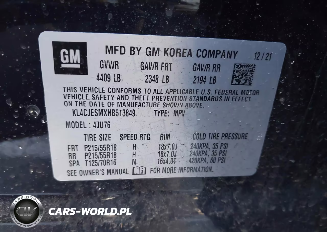 2022 Buick Encore Awd Preferred VIN:KL4CJESMXNB513849 - 9