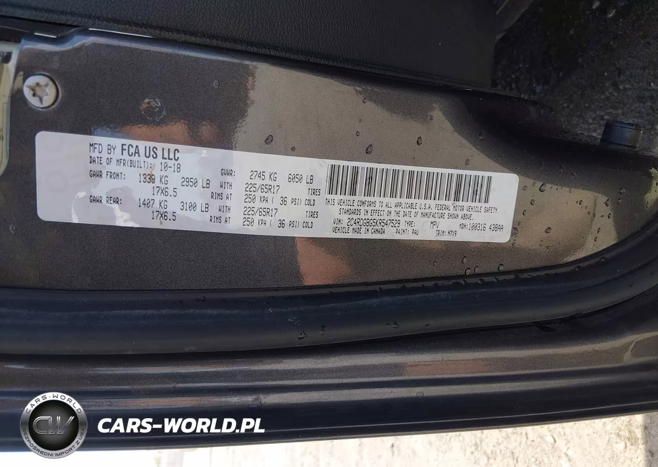 2019 Dodge Grand Caravan Se Plus VIN:2C4RDGBG5KR547529 - 9