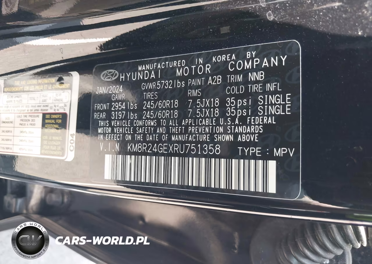 2024 Hyundai Palisade Sel VIN:KM8R24GEXRU751358 - 9