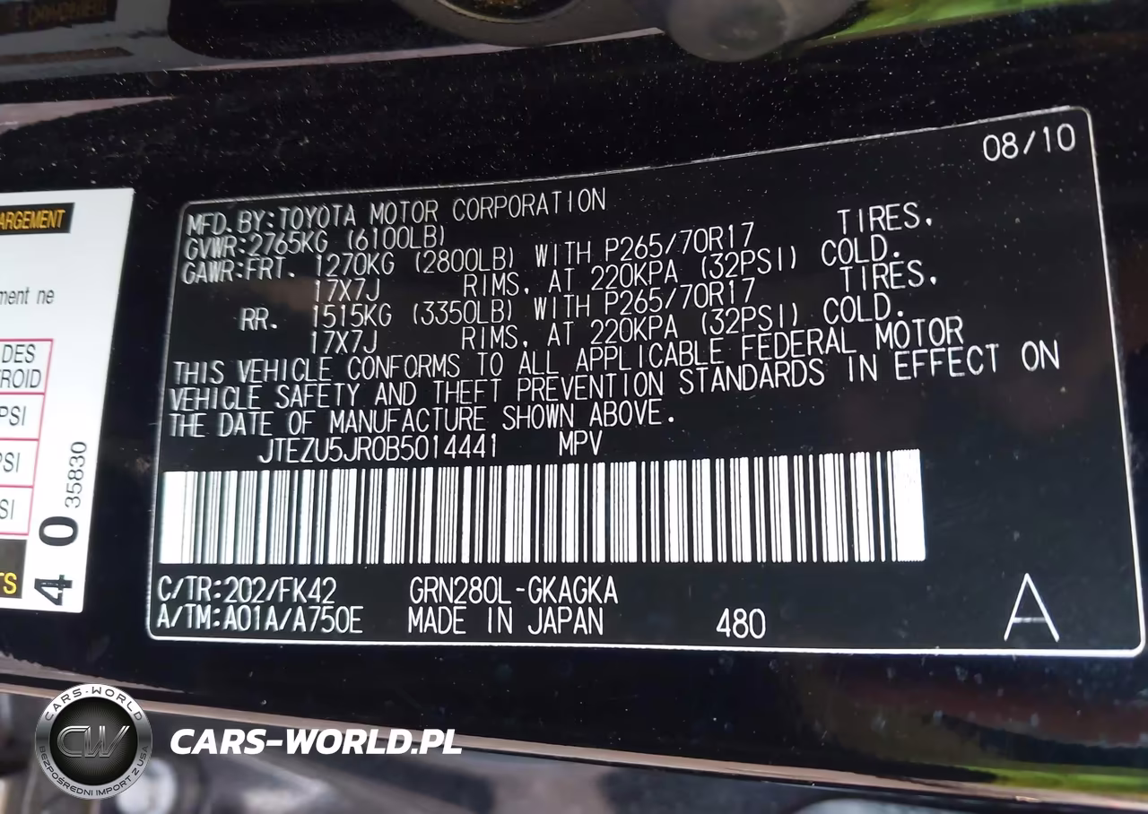 2011 Toyota 4Runner Sr5 V6 VIN:JTEZU5JR0B5014441 - 9