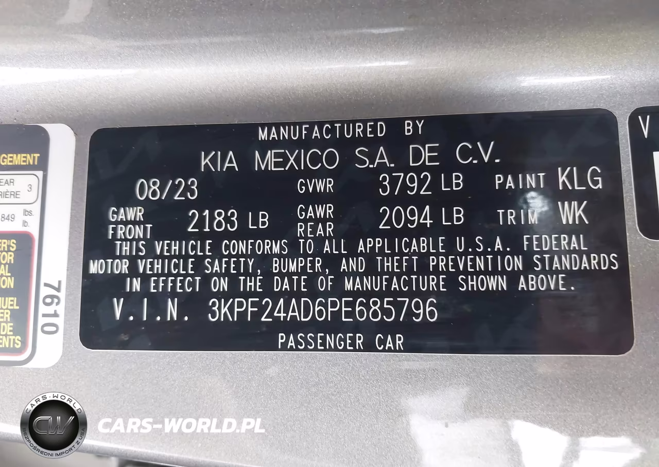 2023 Kia Forte Lxs VIN:3KPF24AD6PE685796 - 9