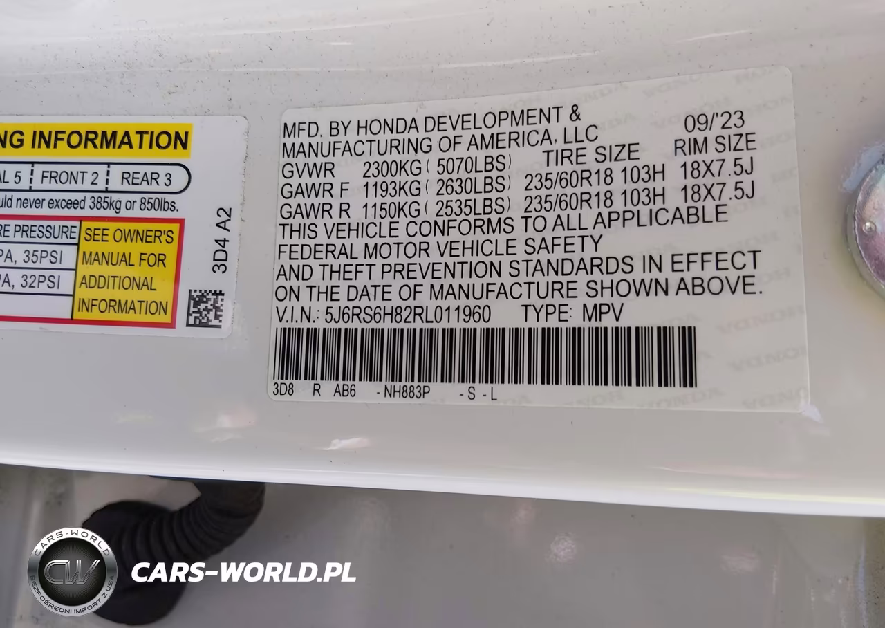 2024 Honda Cr-V Hybrid Sport-L VIN:5J6RS6H82RL011960 - 9