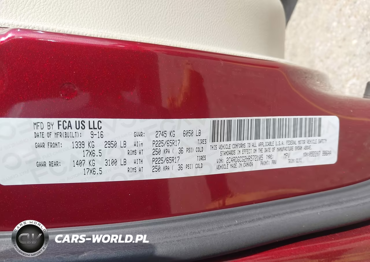 2017 Dodge Grand Caravan Sxt VIN:2C4RDGCG2HR572105 - 9