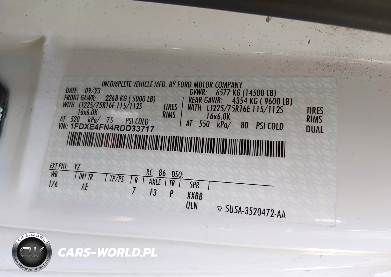 2024 Ford E-450 Cutaway VIN:1FDXE4FN4RDD33717 - 8
