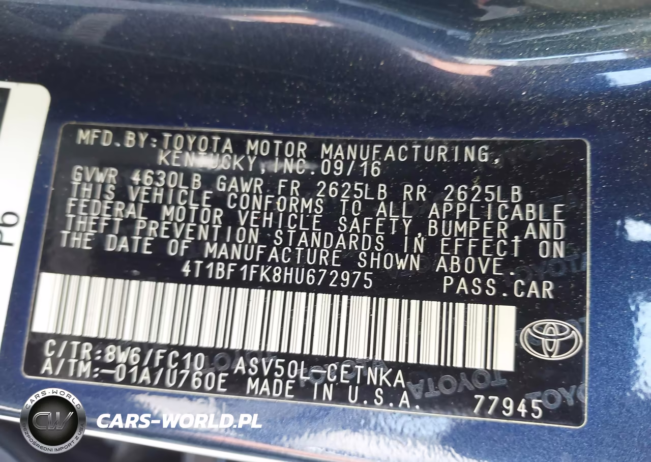 2017 Toyota Camry Le VIN:4T1BF1FK8HU672975 - 9