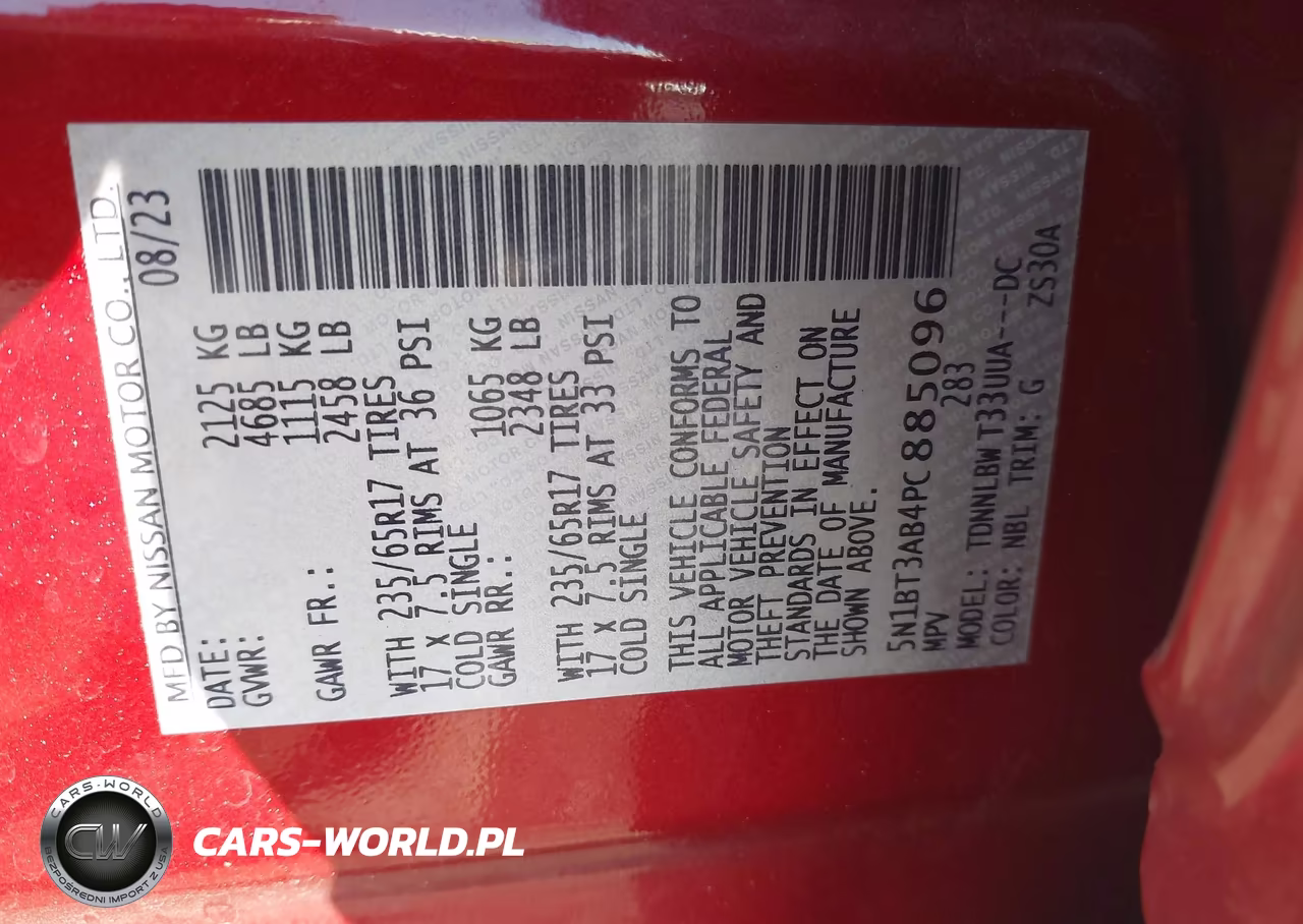 2023 Nissan Rogue S Intelligent Awd VIN:5N1BT3AB4PC885096 - 9