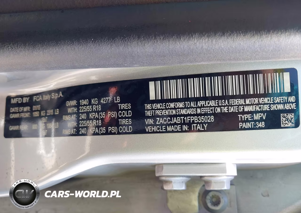 2015 Jeep Renegade Latitude VIN:ZACCJABT1FPB35028 - 9