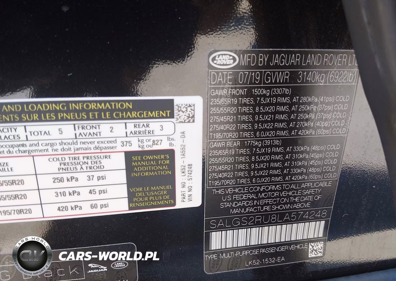 2020 Land Rover Range Rover Hse VIN:SALGS2RU8LA574248 - 9
