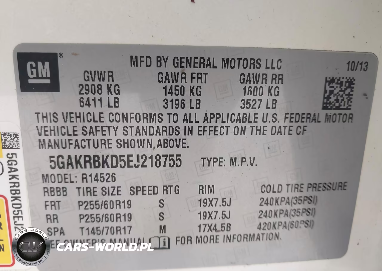 2014 Buick Enclave Leather VIN:5GAKRBKD5EJ218755 - 9