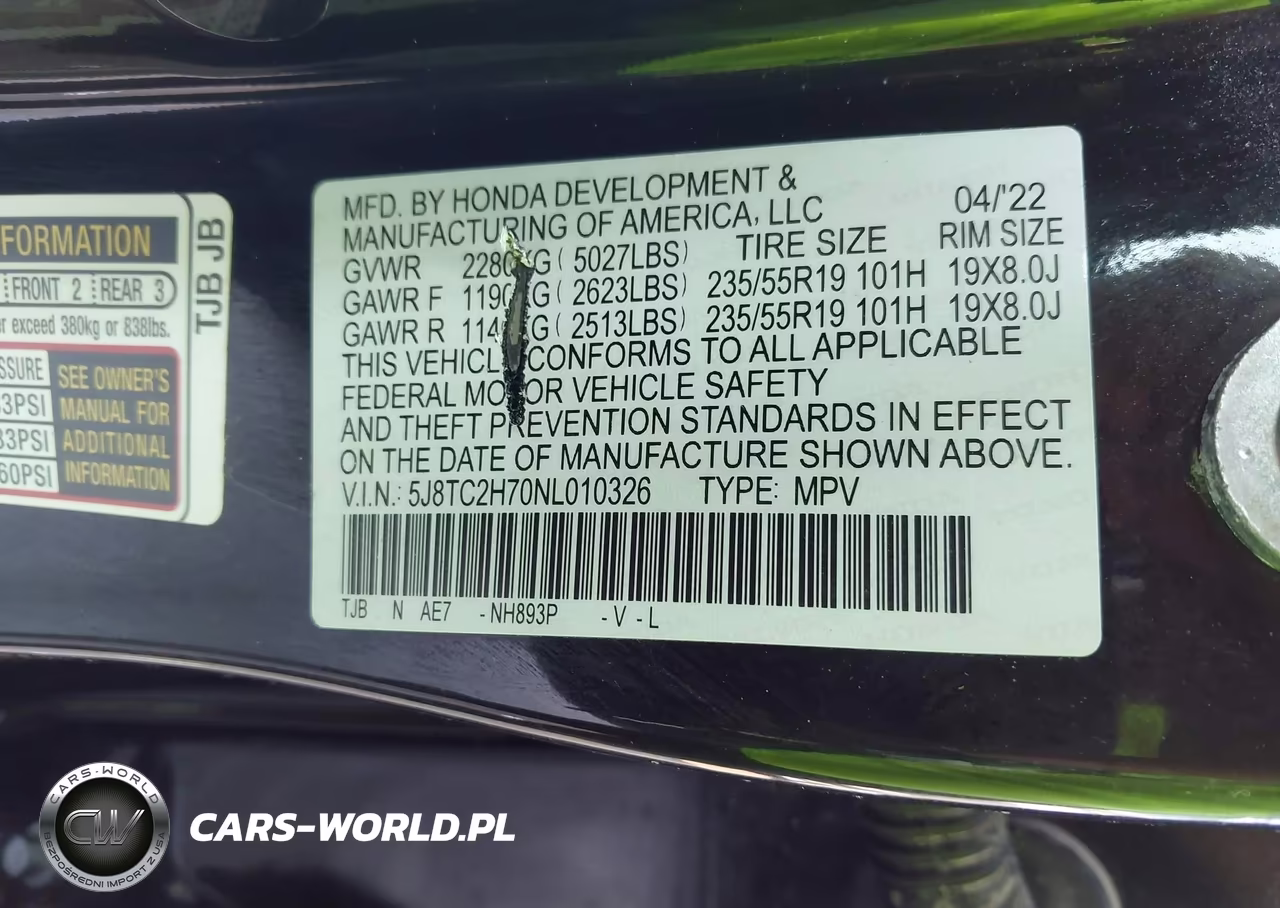 2022 Acura Rdx Advance Package VIN:5J8TC2H70NL010326 - 9