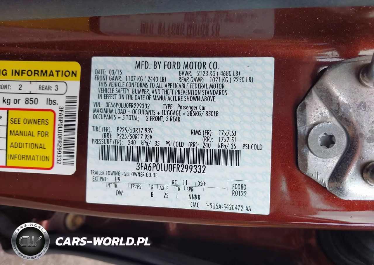 2015 Ford Fusion Hybrid Se VIN:3FA6P0LU0FR299332 - 9