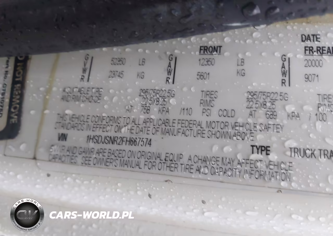 2015 International Prostar VIN:1HSDJSNR2FH667574 - 8