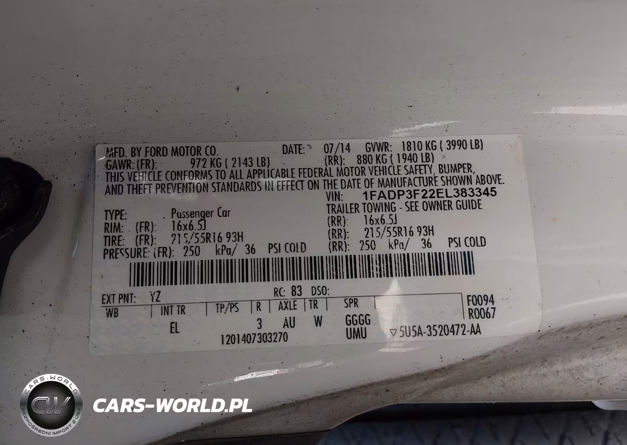 2014 Ford Focus Se VIN:1FADP3F22EL383345 - 9