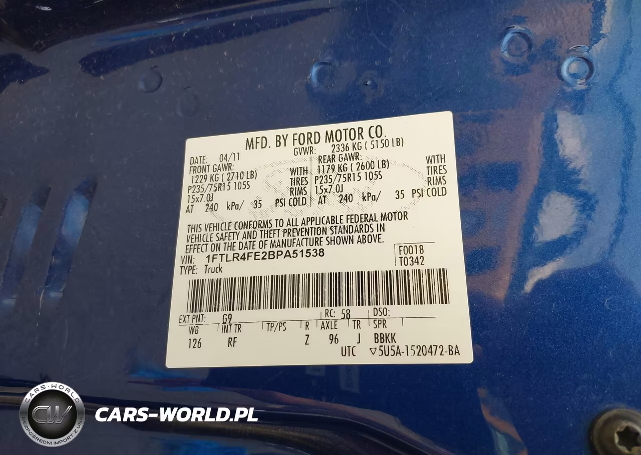 2011 Ford Ranger Xlt VIN:1FTLR4FE2BPA51538 - 9