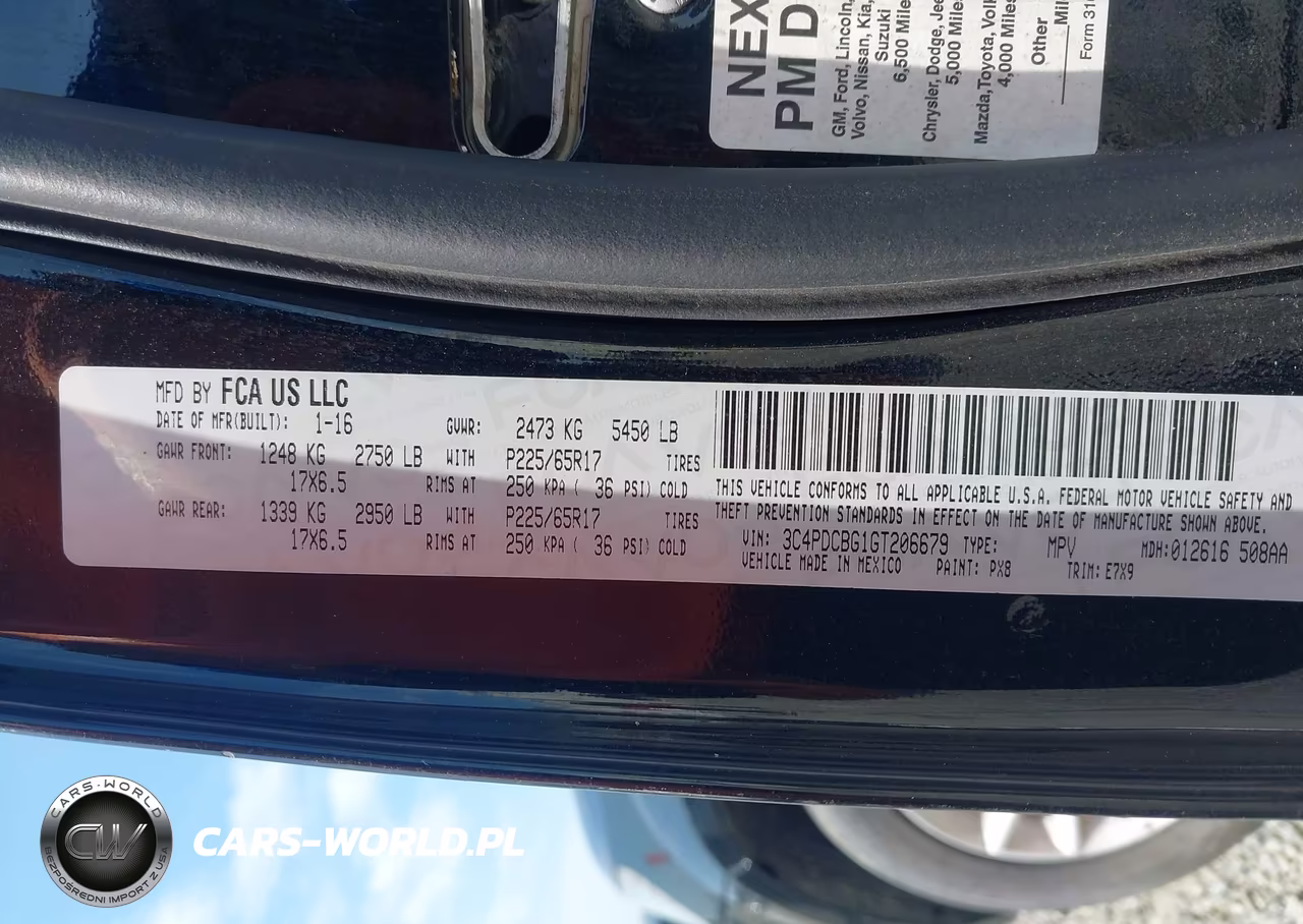 2016 Dodge Journey Sxt VIN:3C4PDCBG1GT206679 - 9