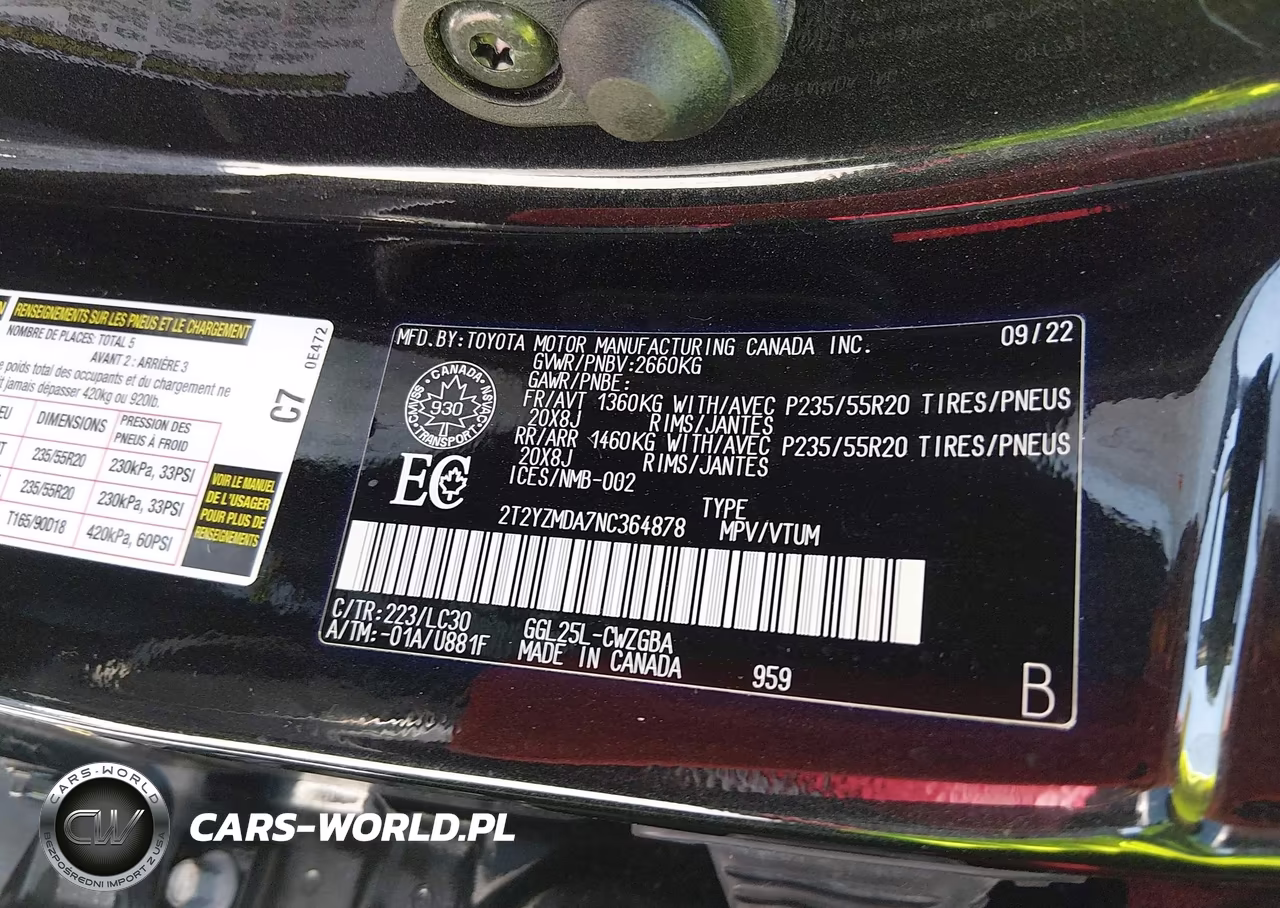 2022 Lexus Rx 350 VIN:2T2YZMDA7NC364878 - 9