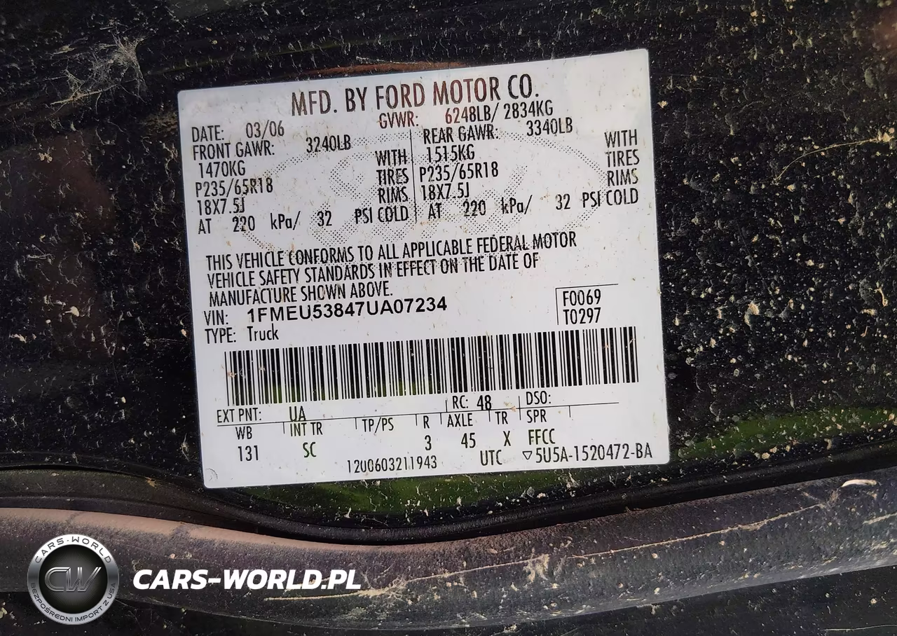 2007 Ford Explorer Sport Trac Limited VIN:1FMEU53847UA07234 - 9
