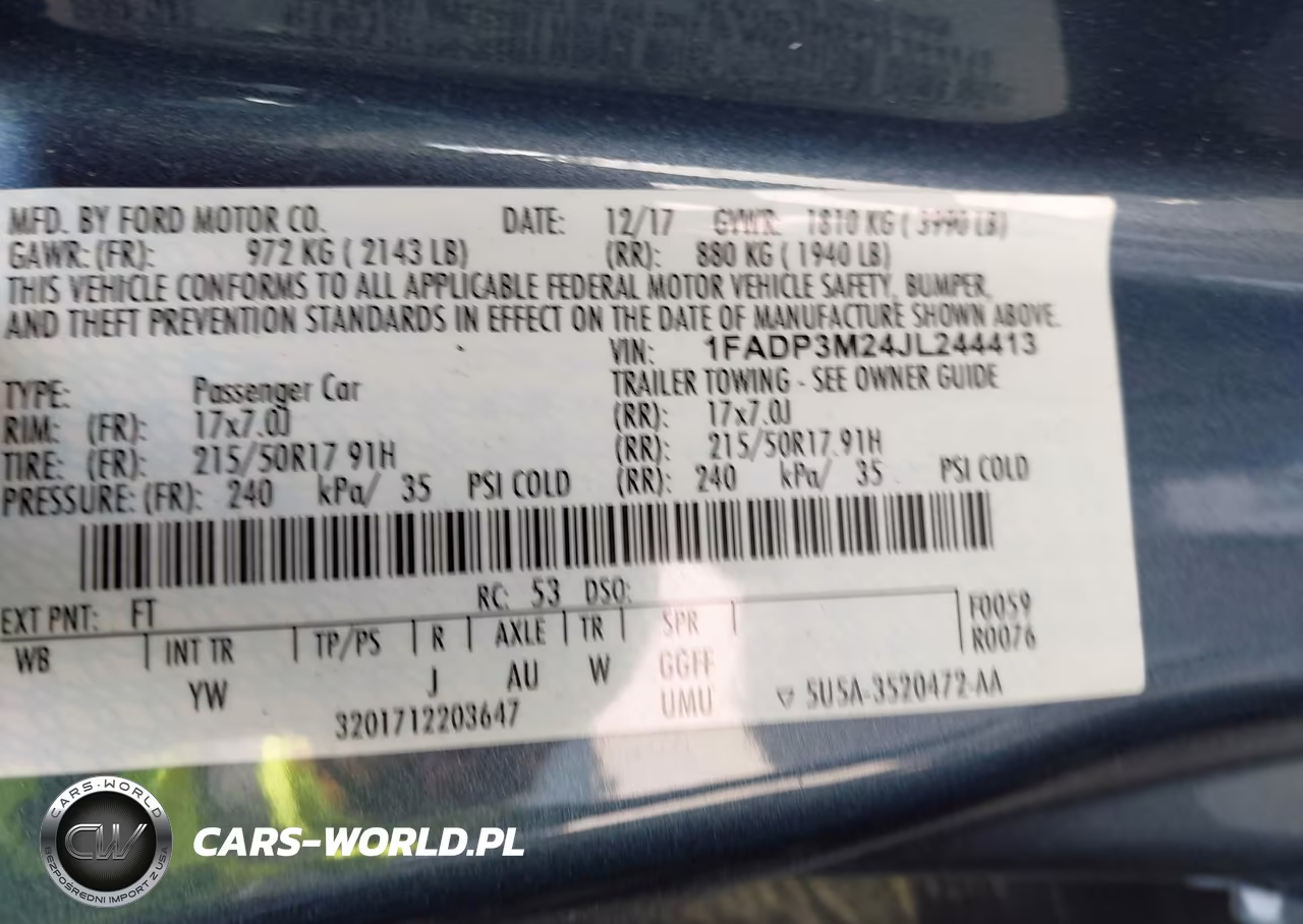 2018 Ford Focus Sel VIN:1FADP3M24JL244413 - 9