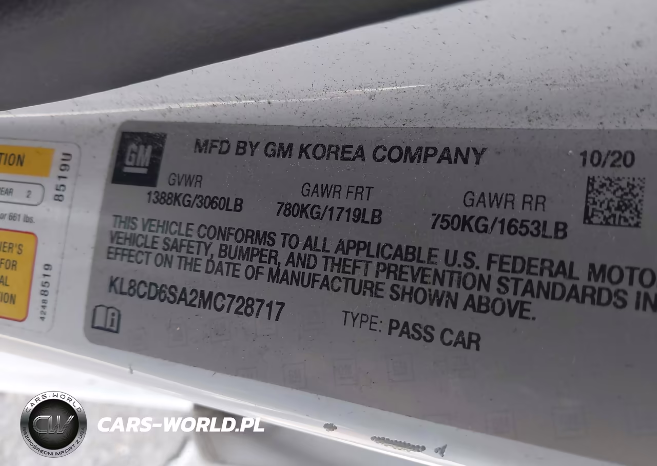 2021 Chevrolet Spark Fwd 1Lt Automatic VIN:KL8CD6SA2MC728717 - 9
