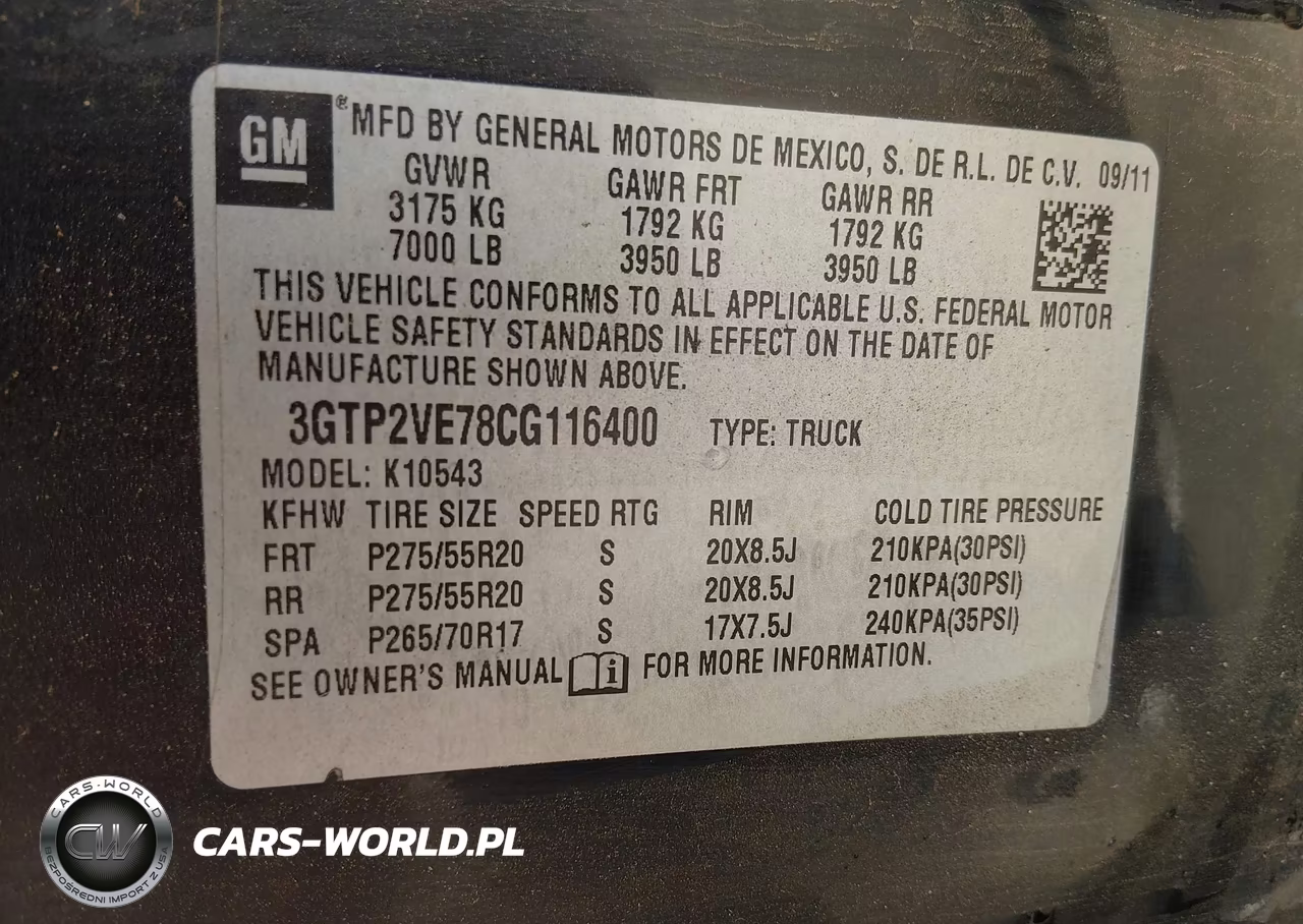 2012 GMC Sierra 1500 Sle VIN:3GTP2VE78CG116400 - 9