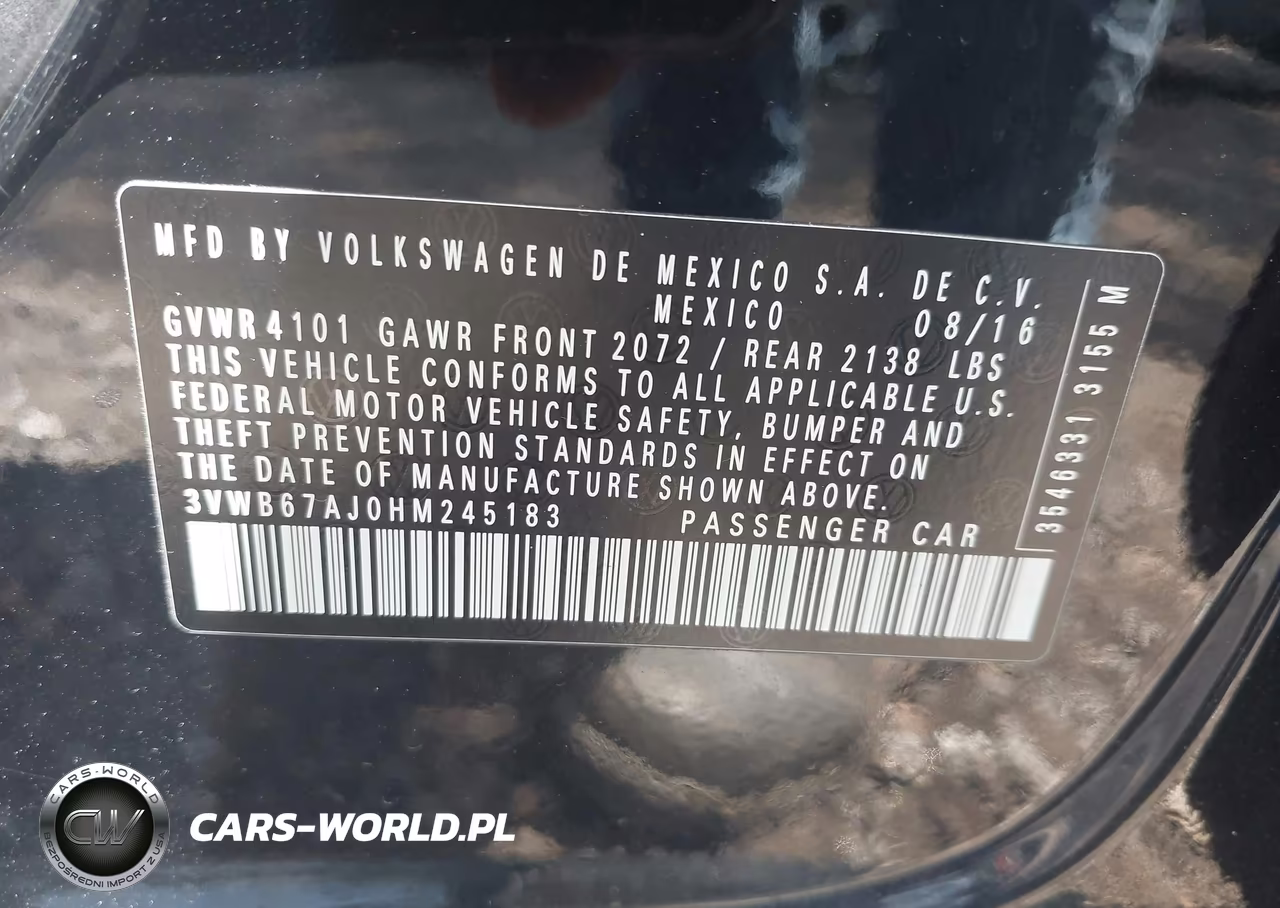 2017 Volkswagen Jetta 1.4T Se VIN:3VWB67AJ0HM245183 - 9