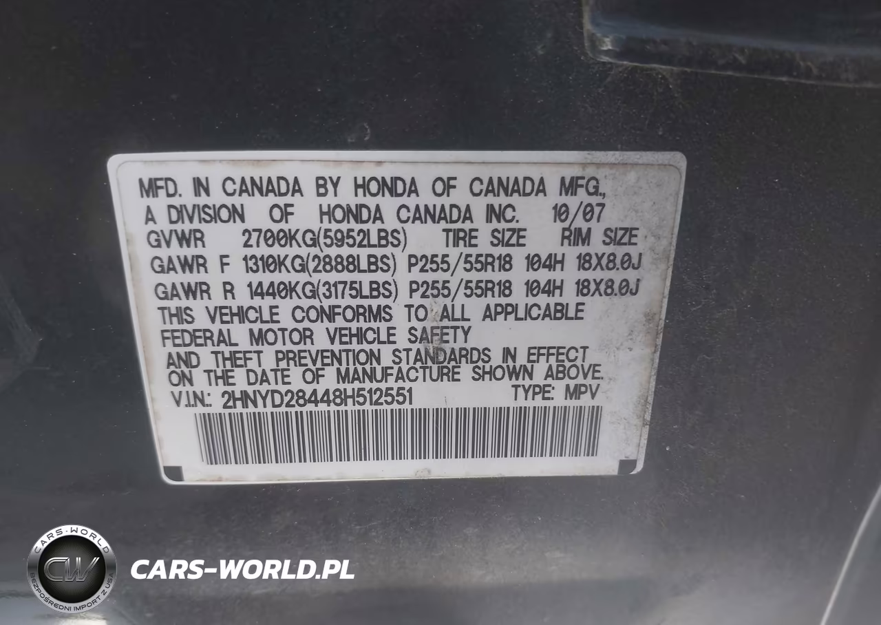 2008 Acura Mdx Technology Package VIN:2HNYD28448H512551 - 9