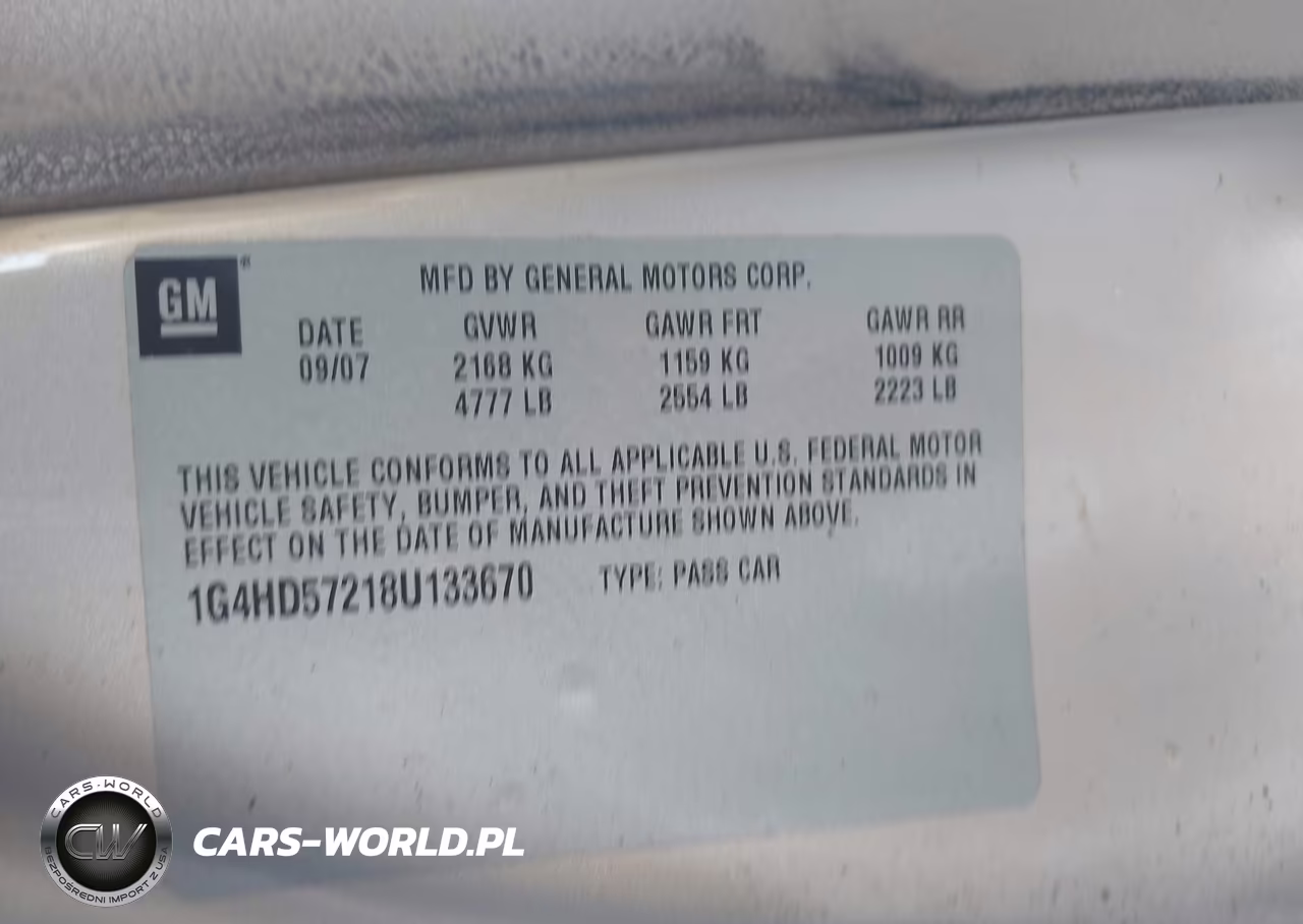 2008 Buick Lucerne Cxl VIN:1G4HD57218U133670 - 9