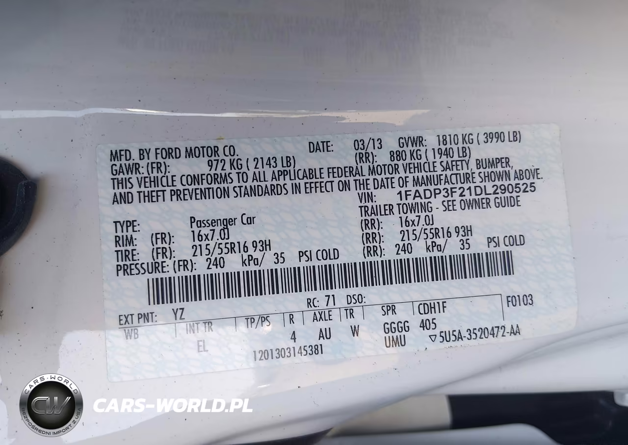 2013 Ford Focus Se VIN:1FADP3F21DL290525 - 9