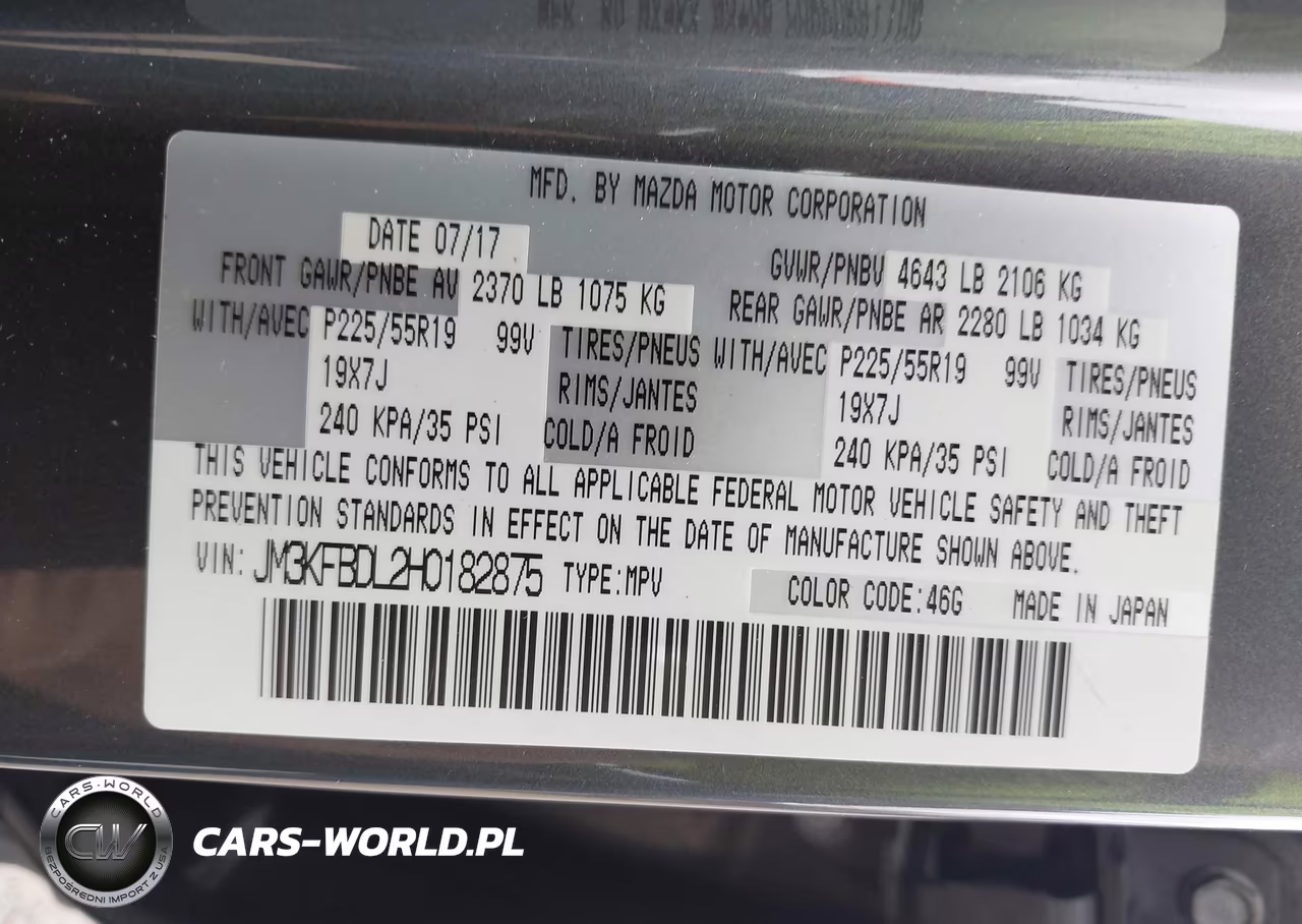 2017 Mazda Cx-5 Grand Touring VIN:JM3KFBDL2H0182875 - 9